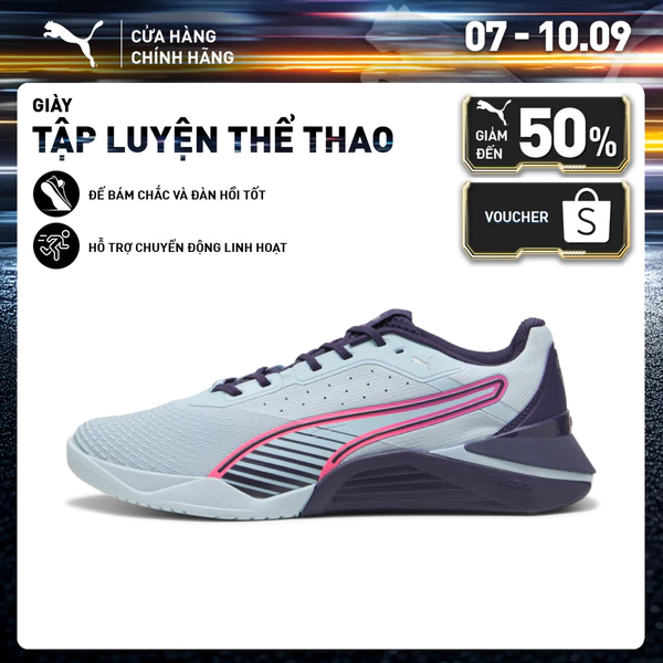 Giày Tập Luyện PUMA Unisex Fuse 4.0 Lucite-Black-Electric Orchid-Pure Pink Màu Xám