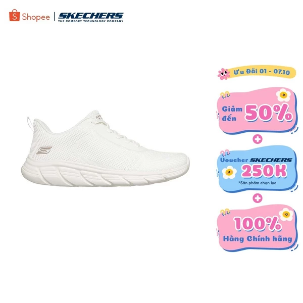 Giày Thể Thao Nữ Skechers BOBS Sport B Flex Lo Flow Mesh Thường Ngày - 117716-WHT Memory Foam
