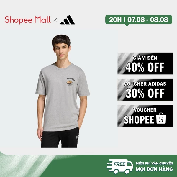 [Duy nhất 8.8 - VOUCHER 30%]adidas Lifestyle SNACK COOKIE GRAPHIC T-SHIRT Men Grey KD3932