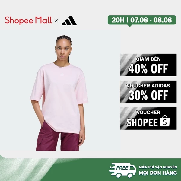 [Duy nhất 8.8 - VOUCHER 30%]adidas Phong cách sống Áo Thun Essentials Boyfriend Nữ Hồng KD1370