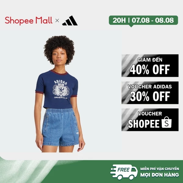 [Duy nhất 8.8 - VOUCHER 30%]adidas Phong cách sống Áo Thun Graphic Huy Hiệu Cho Bé Nữ Màu xanh da trời JW6033