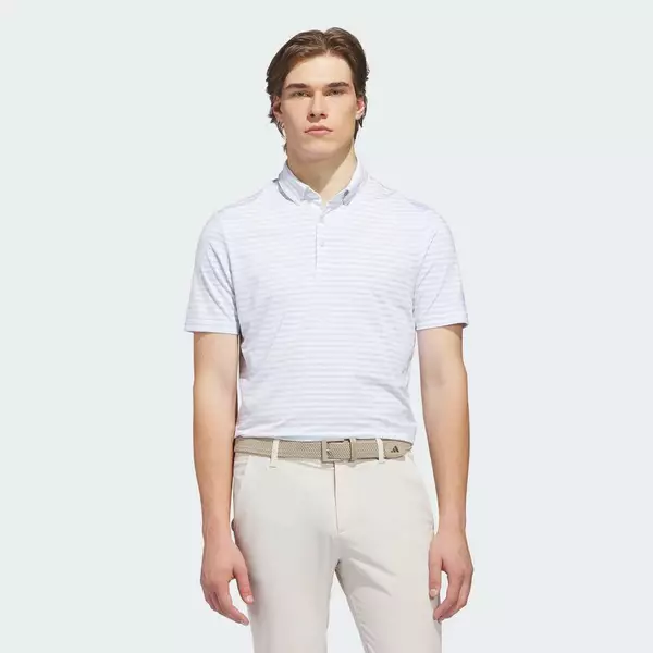 adidas Đánh gôn Áo Polo Kẻ Sọc Ultimate365 Nam trắng KE7702
