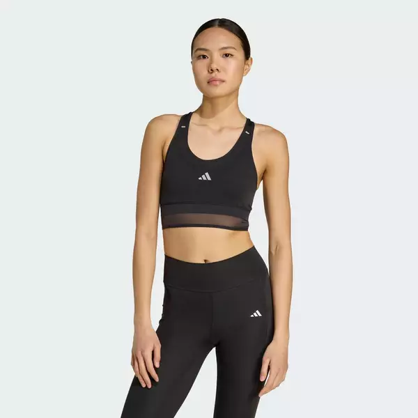 adidas Gym & Training Áo Bra Adi365 Running CLIMACOOL Nữ Đen JW9081