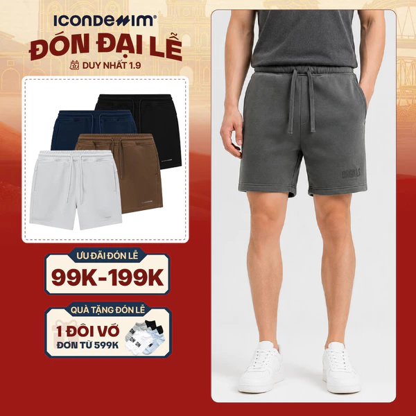 Quần Short Nam ICONDENIM Minimal Luxe Form Regular QSID0277
