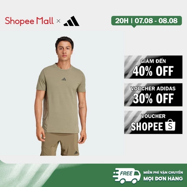 [Duy nhất 8.8 - VOUCHER 30%]adidas Gym & Training Áo Thun Tập Luyện Designed for Training Nam màu xanh lá JI8123