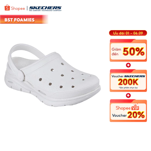 Giày Clog Nữ Skechers Foamies Arch Fit It's A Fit - 111385-WHT