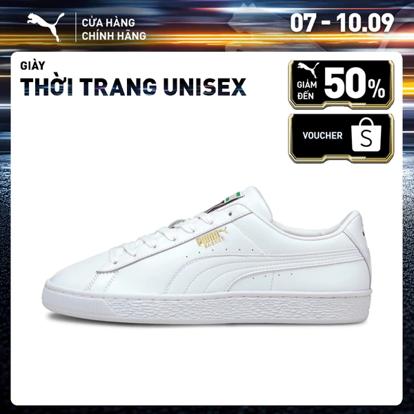 Giày Thời Trang PUMA Unisex Basket Classic XXI Màu Trắng