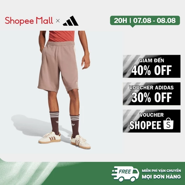 [Duy nhất 8.8 - VOUCHER 30%]adidas Phong cách sống Quần Short 3 Sọc Adicolor Nam nâu JP0995