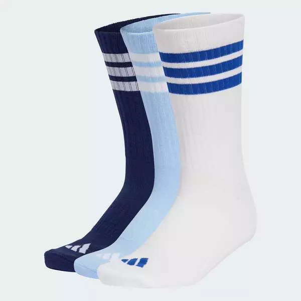 adidas Phong cách sống BỘ 3 ĐÔI TẤT CỔ CAO CÓ ĐỆM 3 GẠCH SPORTSWEAR Unisex Màu xanh da trời KC9642