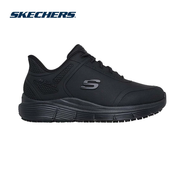Giày Thể Thao Nữ Skechers Slip-Ins Work Corart Sahya Bảo Hộ Lao Động - 108313-BLK Memory Foam