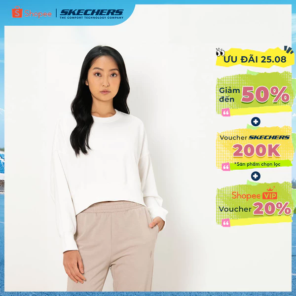 Sweater Nữ Skechers Basketball Culture Sweater-SL325W420-00QF Online Sale