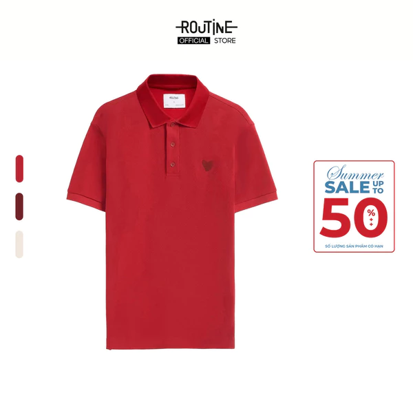 Áo Polo Nam Ngắn Tay Patch Trang Trí Form Fitted - Routine 10F24POL016R1