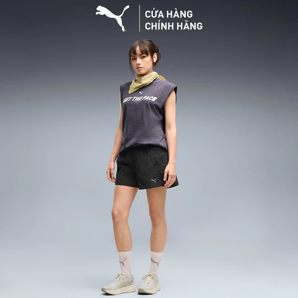 Quần Đùi Thời Trang PUMA Nữ T7 Woven Shorts 4 Black Màu Đen