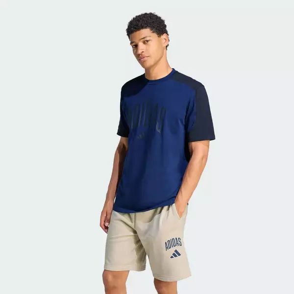adidas Phong cách sống ÁO THUN COLLEGIATE Nam Màu xanh da trời KC3418