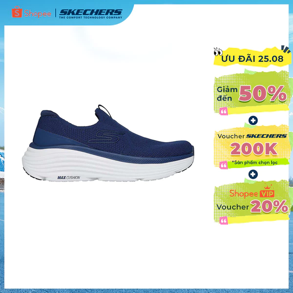 Giày Thể Thao Nữ Skechers Performance Max Cushioning Endeavour Sarasota - 129481-NVY Air-Cooled Goga Mat