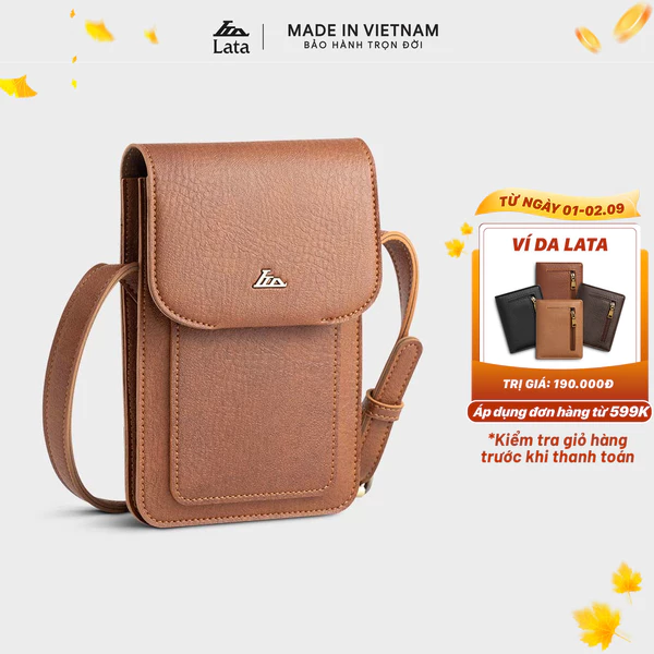 Túi Lata (Thời trang nữ đựng điện thoại - Túi đeo chéo da HN130)