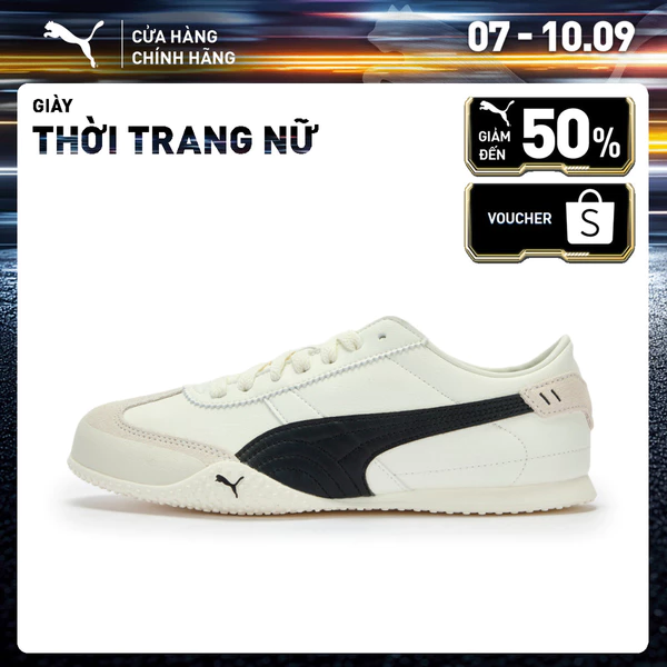 Giày Thời Trang PUMA Nữ Bella UT LEA Warm White-Black Màu Trắng