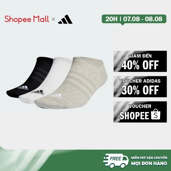 [Duy nhất 8.8 - VOUCHER 30%]adidas Phong cách sống Bộ 3 Đôi Tất Ẩn Mỏng Nhẹ Unisex Xám IC1328