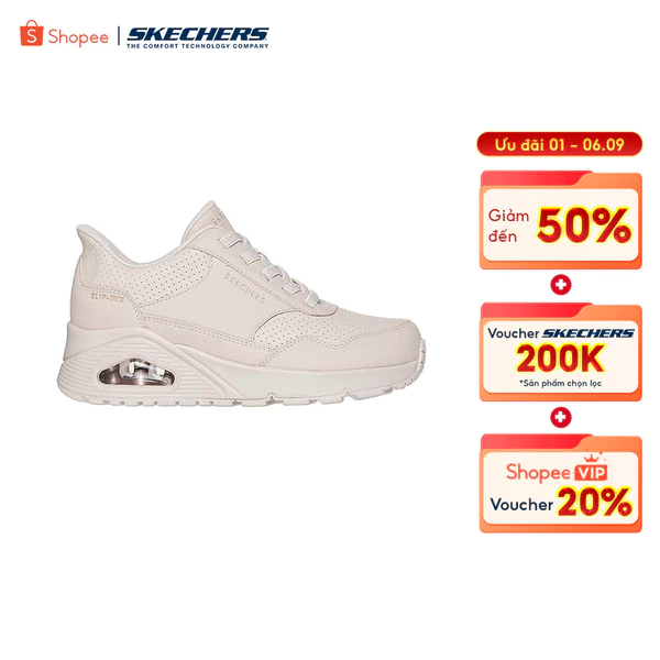 Giày Thể Thao Nữ Skechers Slip-Ins Street UNO Banksia Luxe - 177118-OFWT Air-Cooled Memory Foam