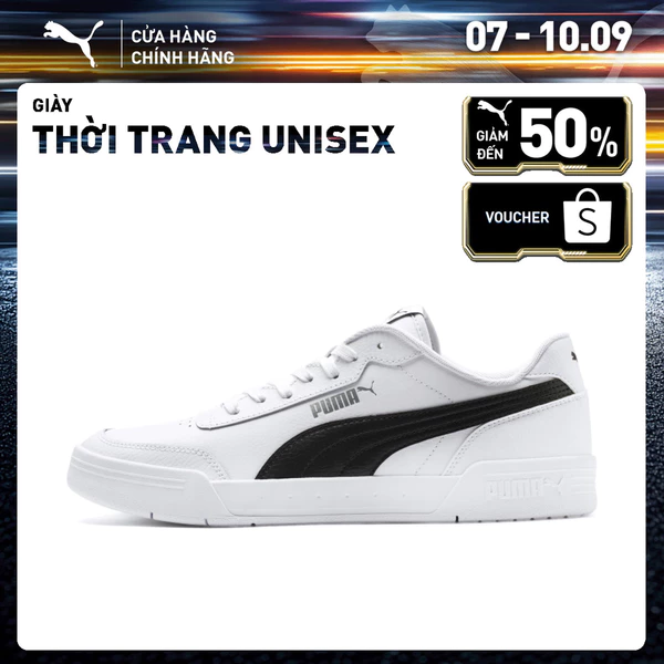 Giày Thời Trang PUMA Unisex Caracal  White- Black Màu Trắng