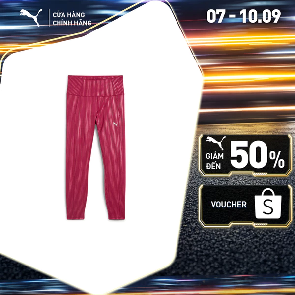 Quần Dài Tập Luyện PUMA Nữ ULTRABARE HW 7/8 AOP TIGHT Magenta Gleam Màu Hồng
