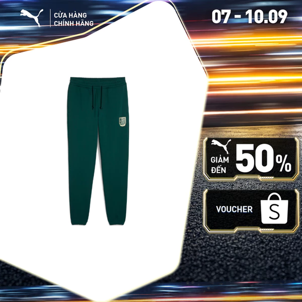 Quần Dài Thời Trang PUMA Nam WARDROBE ESS Graphic Pants Dark Myrtle Màu Xanh Lá