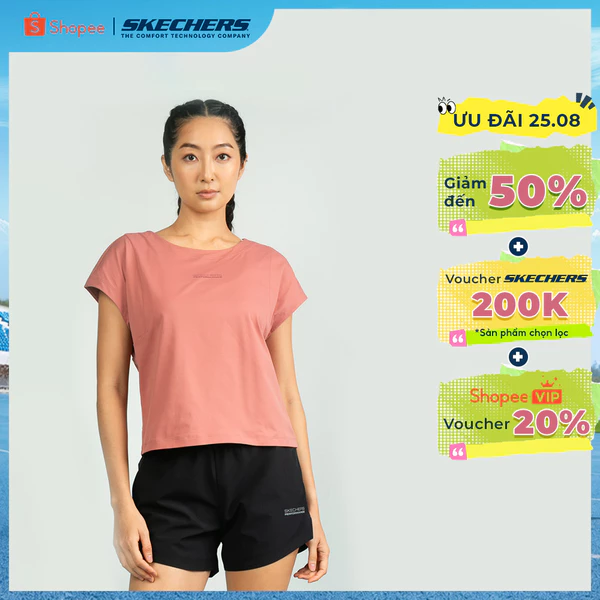 Áo Thun Tay Ngắn Nữ Skechers Walking Performance Short Sleeve Tee - SP325W299-WR01 Online Sale
