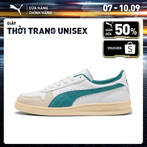 Giày Thời Trang PUMA Unisex Indoor White-Emerald Ice Màu Trắng