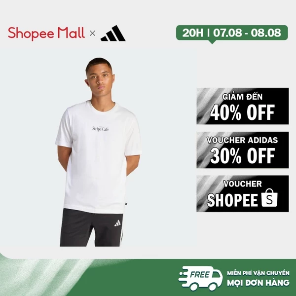 [Duy nhất 8.8 - VOUCHER 30%]adidas Phong cách sống ÁO THUN GRAPHIC COFFEE CAFE DONUT BOX Nam trắng KB2500