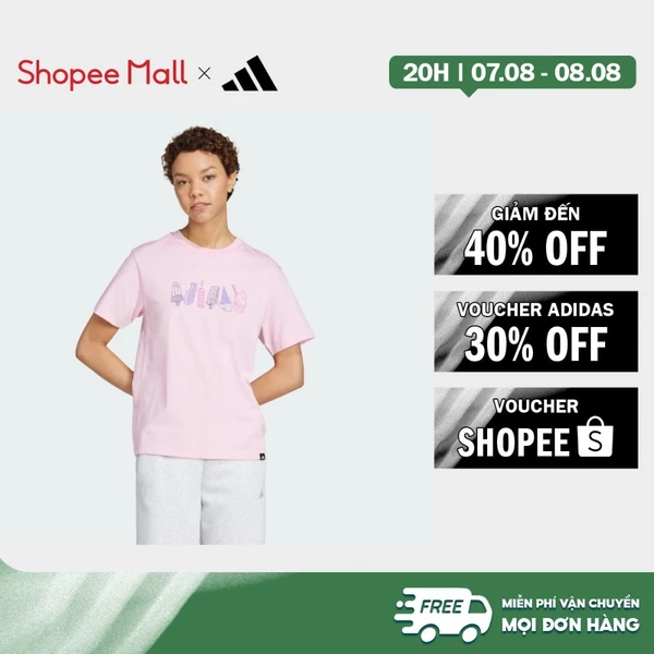 [Duy nhất 8.8 - VOUCHER 30%]adidas Lifestyle Lounge Food Graphic Tee Women Pink JN8272