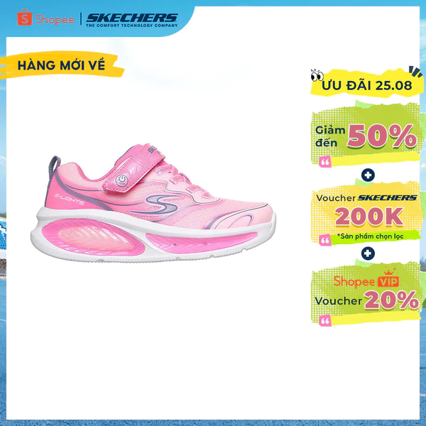 Giày Thể Thao Bé Gái Skechers S-Lights Cosmic Glow 2.0 - 303737L-PKMT