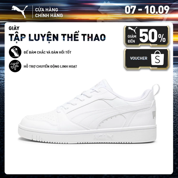 Giày Thể Thao PUMA Unisex Rebound v6 Low White-Cool Light Gray Màu Trắng