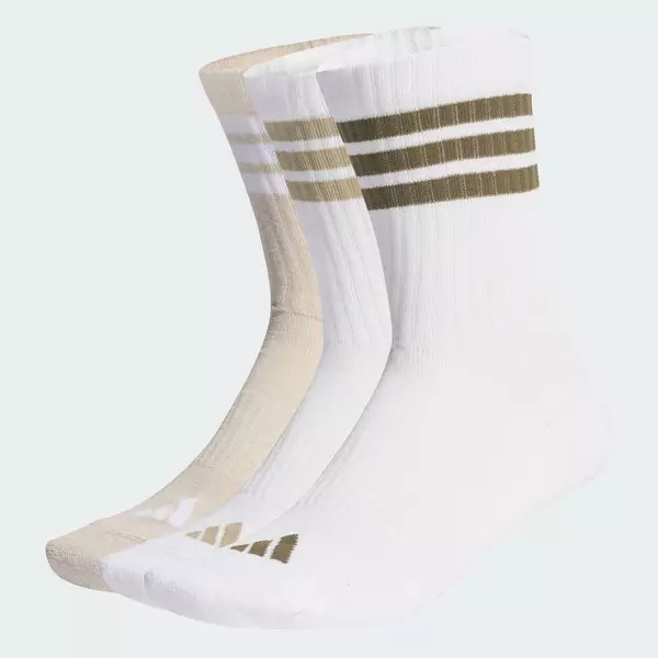adidas Phong cách sống BỘ 3 ĐÔI TẤT CỔ CAO CÓ ĐỆM 3 GẠCH SPORTSWEAR Unisex trắng KC9639