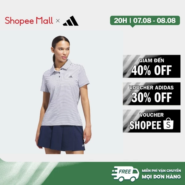 [Duy nhất 8.8 - VOUCHER 30%]adidas Đánh gôn Áo POLO KẺ SỌC NGẮN TAY PERFORMANCE Nữ trắng KG2737