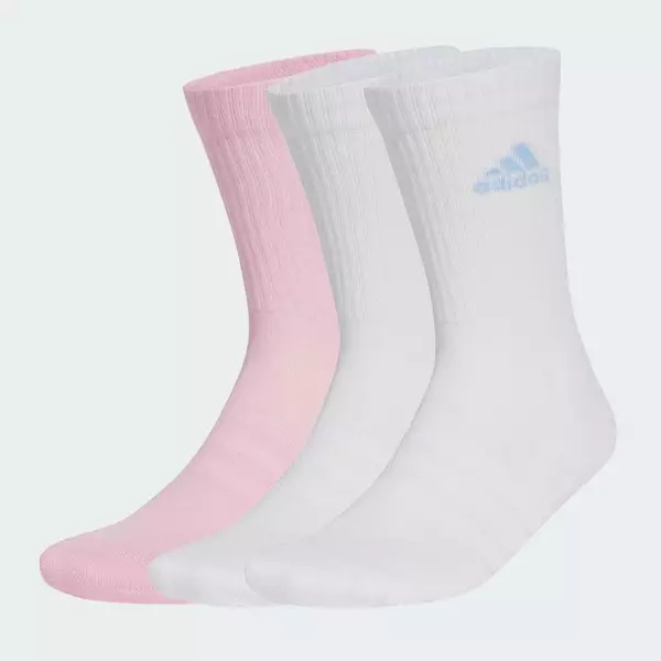 adidas Phong cách sống Bộ 3 Đôi Tất Cao Cổ Có Đệm Unisex trắng JC9382