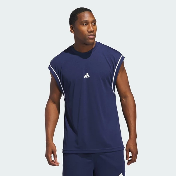 adidas Bóng rổ Áo Tank Top Không Tay adidas Basketball All-World Nam Màu xanh da trời JN4748