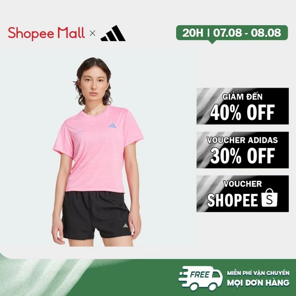 [Duy nhất 8.8 - VOUCHER 30%]adidas Chạy Áo Thun Melange Own The Run Nữ Hồng JL8723