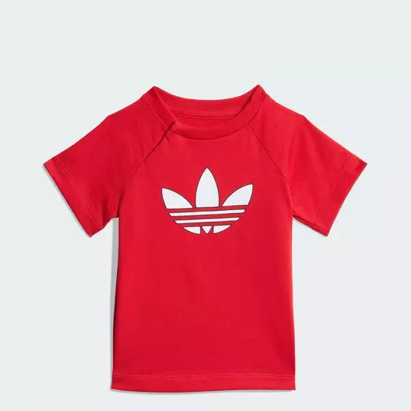adidas Phong cách sống ÁO THUN GRAPHIC BA LÁ Trẻ em Đỏ KD1058