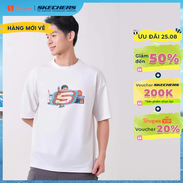 Áo Thun Tay Ngắn Unisex Skechers Skechers X Cloakwork Short Sleeve Tee - SL326U665-00QF