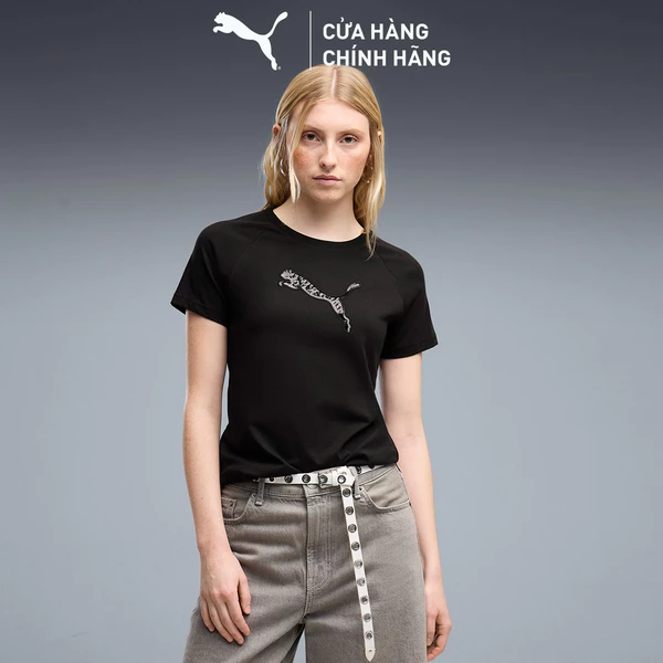 Áo Thun Thể Thao PUMA Nữ Sequins Tee Black Màu Đen