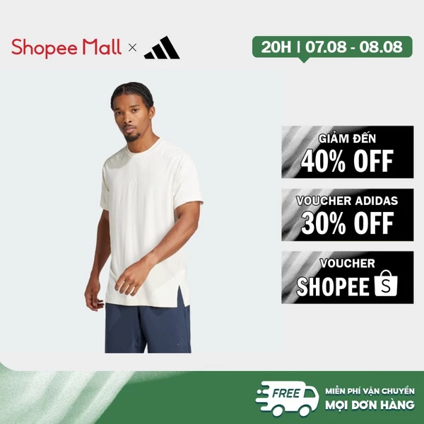 [Duy nhất 8.8 - VOUCHER 30%]adidas Gym & Training Áo Thun Puremotion Nam trắng JI8235