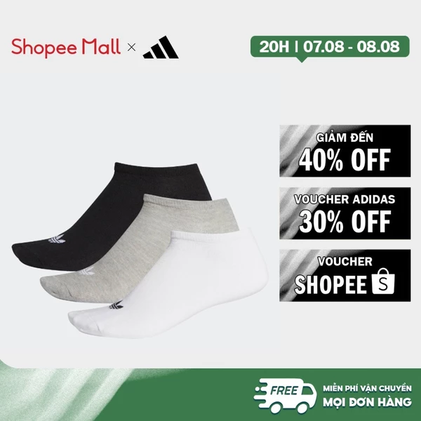 [Duy nhất 8.8 - VOUCHER 30%]adidas Phong cách sống 3 đôi tất Trefoil Liner Unisex trắng FT8524