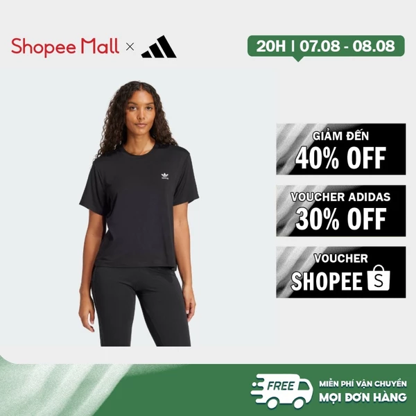 [Duy nhất 8.8 - VOUCHER 30%]adidas Lifestyle Snakeskin Trefoil Tee Women Black JC5748