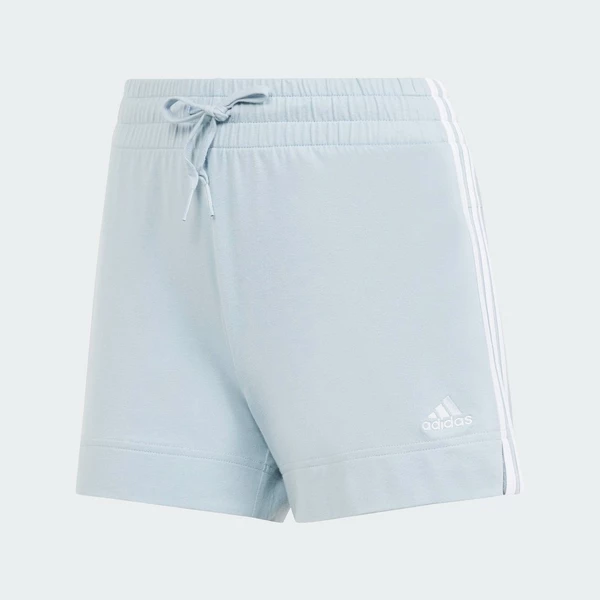 adidas Phong cách sống Quần Short Ôm Dáng Essentials 3 Gạch Nữ Màu xanh da trời IR7460