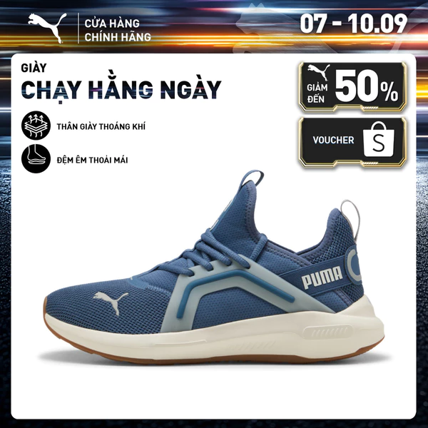 Giày Chạy Bộ PUMA Unisex Softride Enzo 5 Dark Indigo-Warm White Màu Xanh