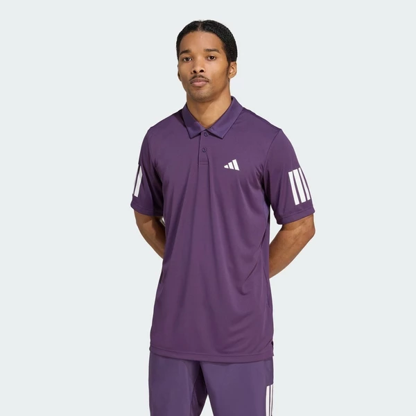 adidas Tennis & Padel Tennis Club Tennis 3-Stripes Polo Shirt Men Purple JY2901