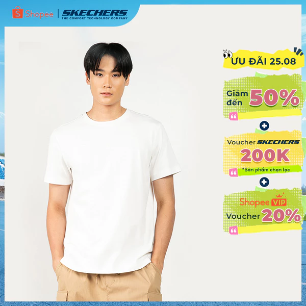 Áo Thun Tay Ngắn Nam Skechers Skechers Authentic - Lounge Short Sleeve Tee - SL425M409-00QF