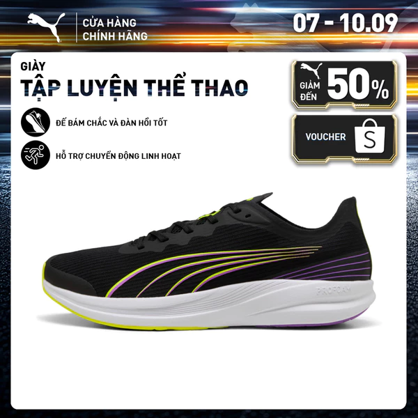 Giày Thể Thao PUMA Unisex Redeem Pro Racer Yellow Alert Màu Đen