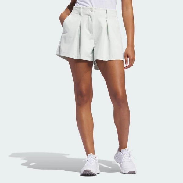 adidas Đánh gôn Quần Short Xếp Ly Go-To Nữ màu xanh lá IP8669