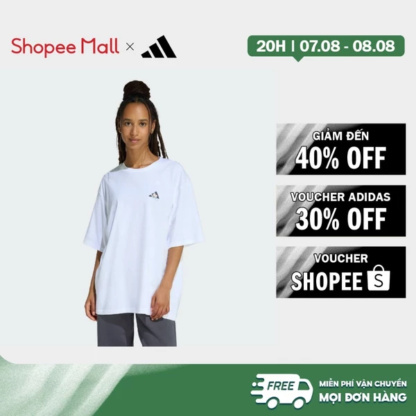 [Duy nhất 8.8 - VOUCHER 30%]adidas Phong cách sống ÁO THUN GRAPHIC OVERSIZE SOFT SIDE Nữ trắng KA5091